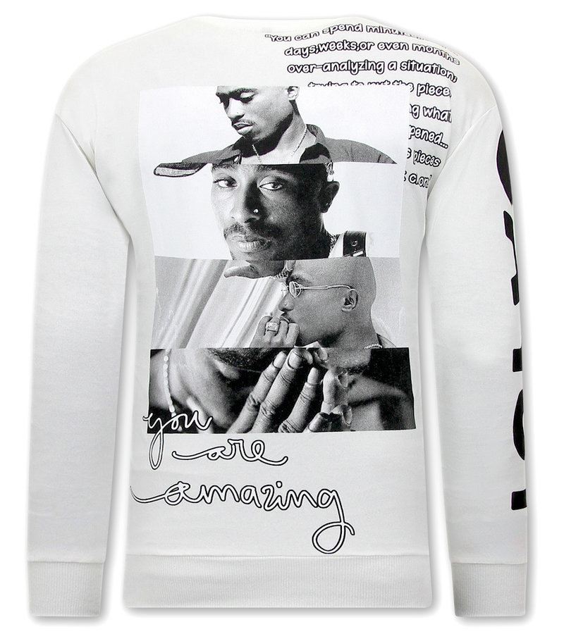 IKAO Men 2Pac Sweater - KS-87 - White