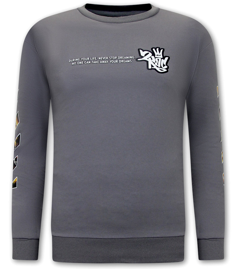 IKAO Men Sweatshirt Tupac Shakur 2Pac  - KS-91 - Grey