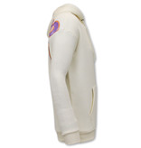 IKAO Oversized Lakers Hoodie Men - 22090 - Beige