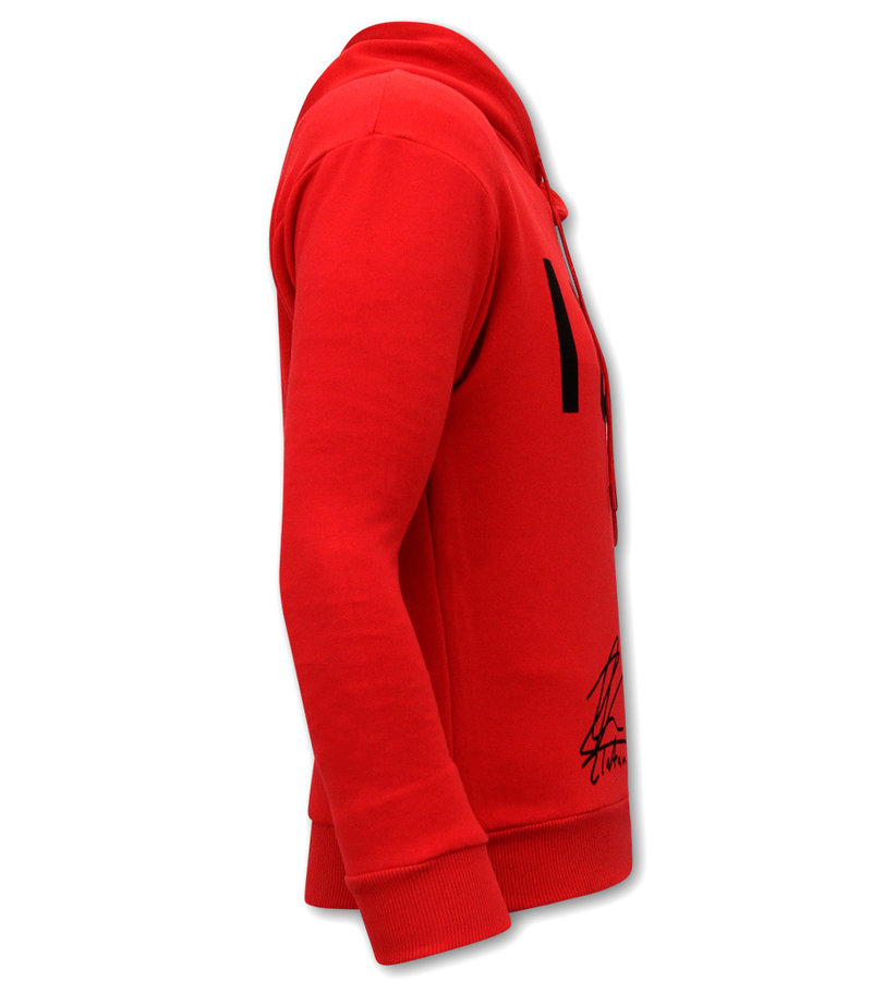 Gangs ICON Printed Hoodie For Men - KS-90 - Red