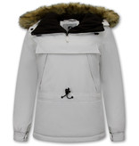 Matogla Anorak Ladies Fur Jacket - 8691 - White