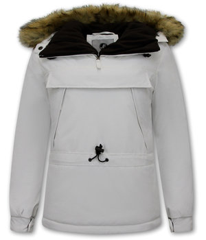 Matogla Anorak Ladies Fur Jacket - 8691 - White