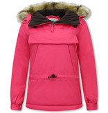 Matogla Anorak Ladies Fur Jacket - 8691 - Fuchsia