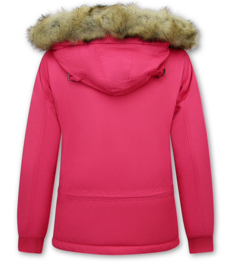Matogla Anorak Ladies Fur Jacket - 8691 - Fuchsia