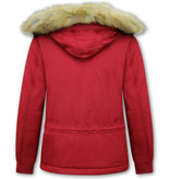 Matogla Anorak Ladies Fur Jacket - 8691 - Red