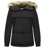 Matogla Anorak Ladies Fur Jacket - 8691 - Black