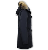 Matogla Women's Parka Winter Coats with Fur - 7602 - Blue