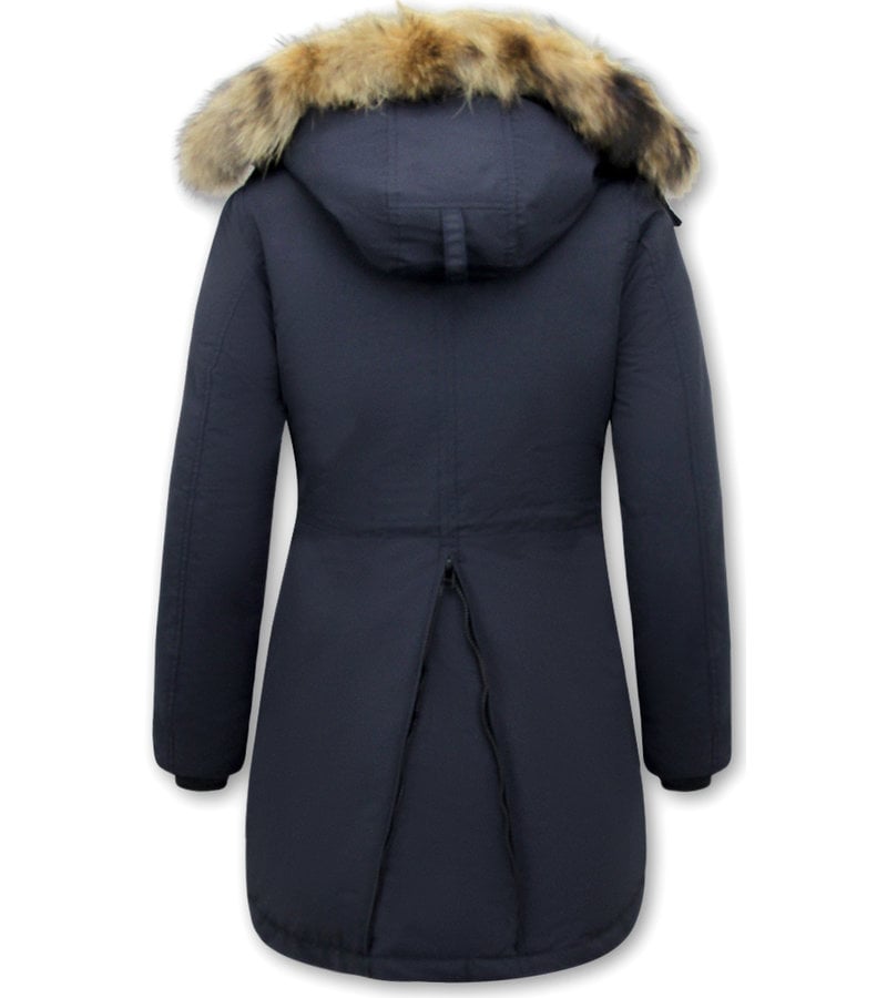 Matogla Women's Parka Winter Coats with Fur - 7602 - Blue