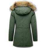 Matogla Women's Parka Winter Coats with Fur - 7602 - Green