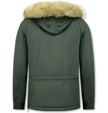 Beluomo Anorak Short Fur Winter Jackets Mens - 8591 - Green