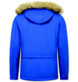 Beluomo Anorak Short Fur Winter Jackets Mens - 8591 - Blue