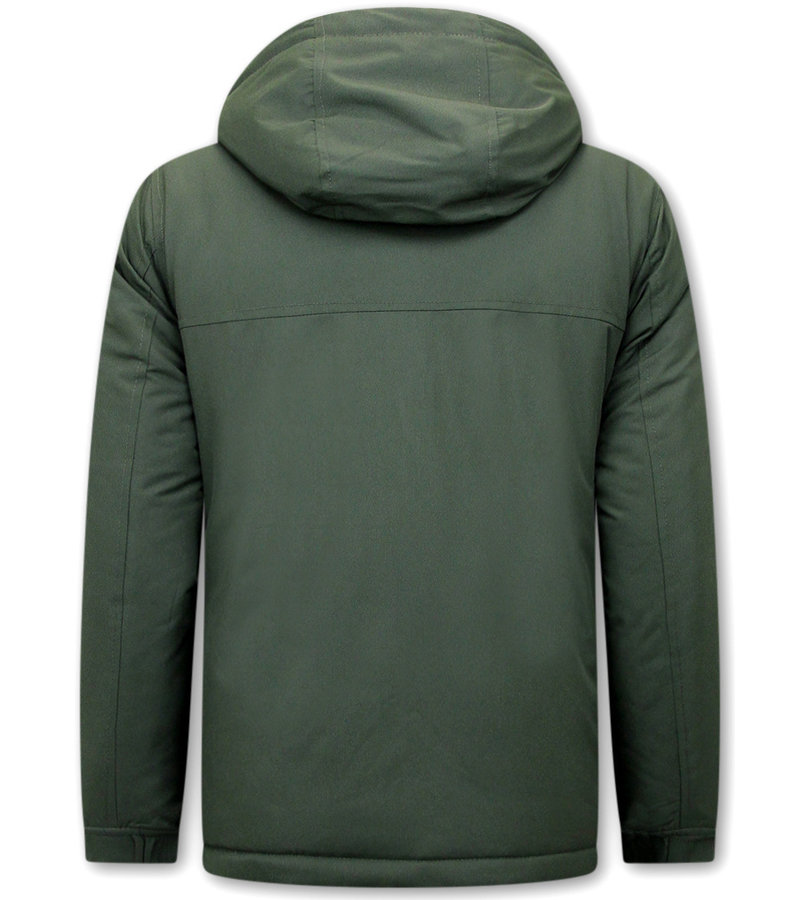Beluomo Anorak Mens Short Winter Jackets - 8592 - Green