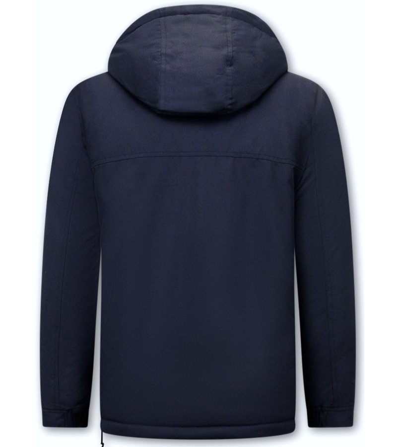 Beluomo Anorak Mens Short Winter Jackets - 8592 - Navy