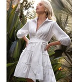 Msn-Collection Luxury Plain Dress - 2240 -White