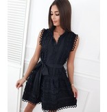 Msn-Collection Plain Sleeveless Dress - 2247 - Black