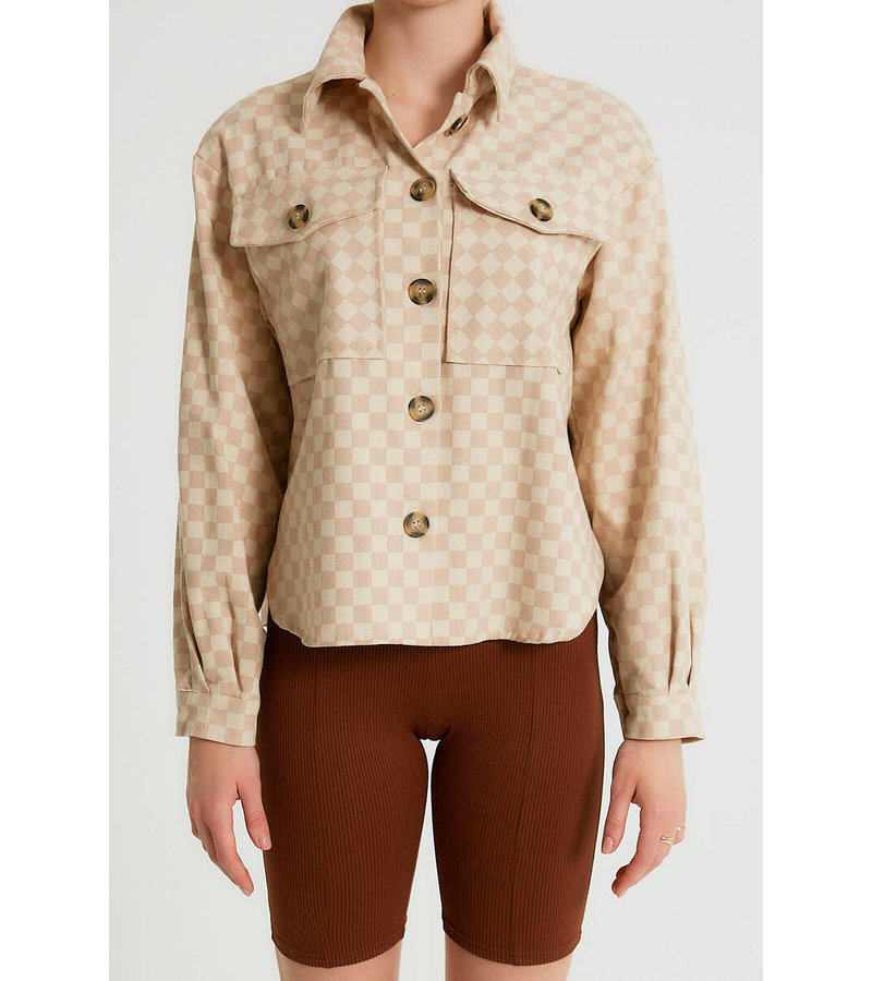 Robin-Collection Women's Oversized Shirt - M34584 - Beige