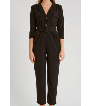 Robin-Collection Women's Basic Jumpsuit - M34792 - Black