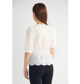 Robin-Collection Women's Broderie Shirt - M34867 - White