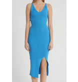 Robin-Collection Women's Elastic Stretch Dress - T93513 - Blue