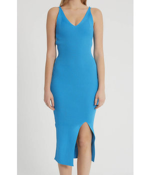 Robin-Collection Women's Elastic Stretch Dress - T93513 - Blue