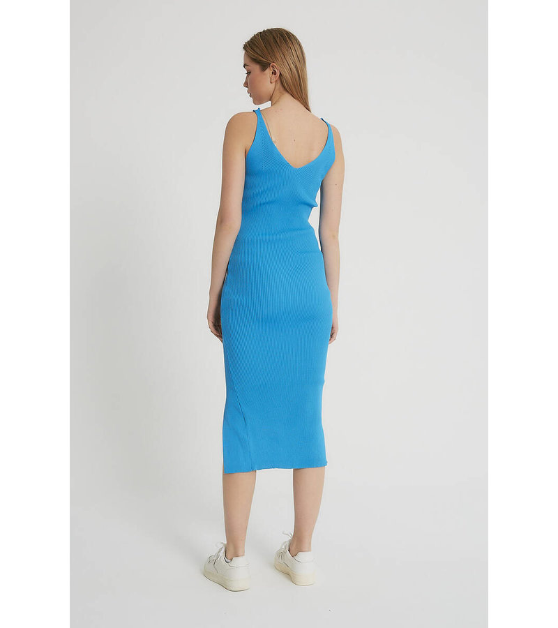 Robin-Collection Women's Elastic Stretch Dress - T93513 - Blue