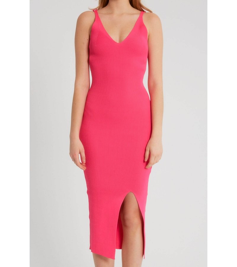 Robin-Collection Women's Elastic Stretch Dress - T93513 - Pink