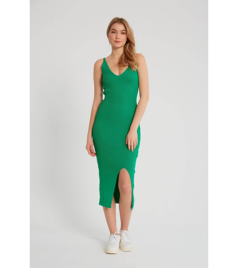 Robin-Collection Women's Elastic Stretch Dress - T93513 - Green