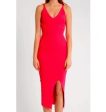 Robin-Collection Women's Elastic Stretch Dress - T93513 -Red