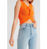 Robin-Collection Women's Elastic Rib Top - T93564 - Orange