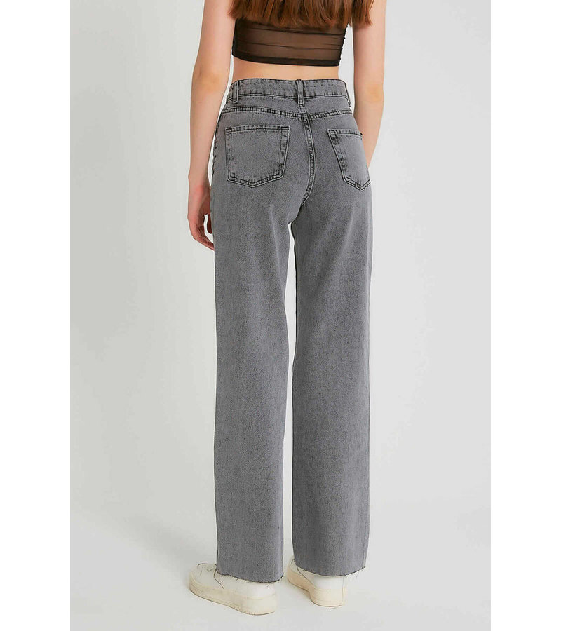 Robin-Collection Basic High Waist Jeans - D83606 - Gray