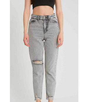 Robin-Collection Ripped High Waist Jeans - D83615 - Gray