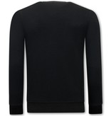 Tony Backer Men's Sweatshirt with Teddy Bear Print - 3617 - Black