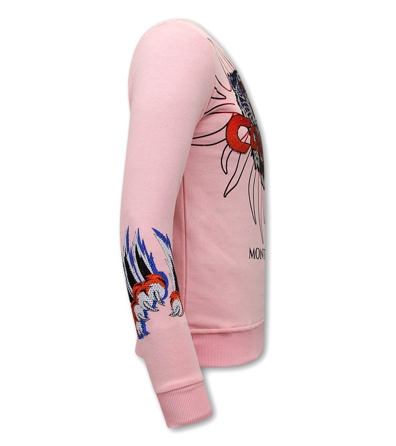 Tony Backer Men's Printed Sweater Tiger Couture - 3717 - Pink