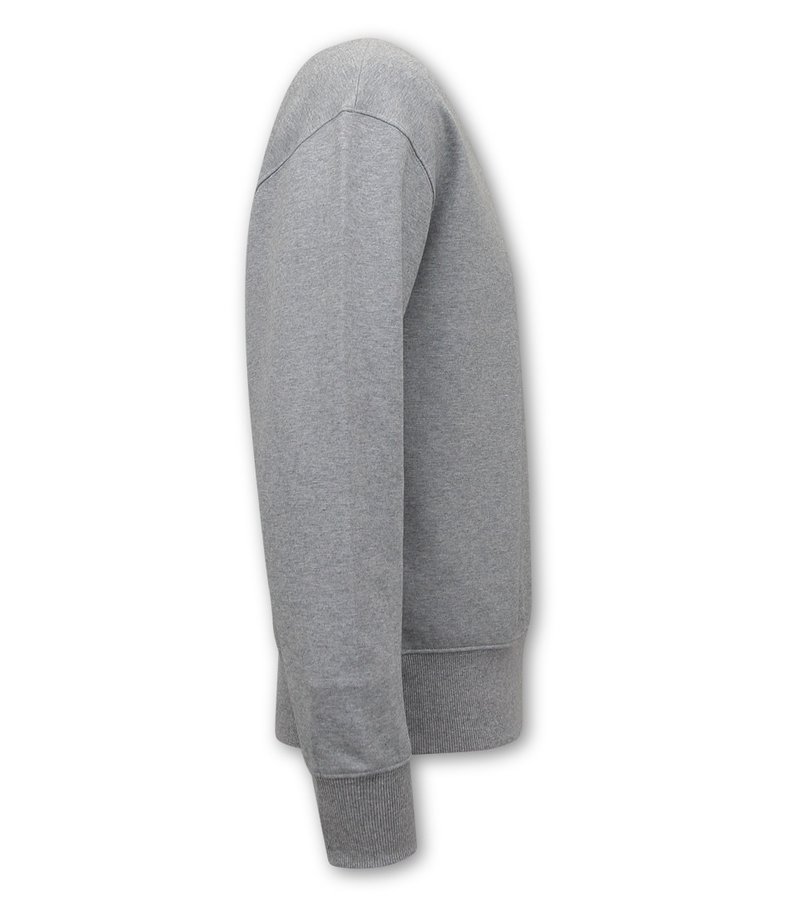 Y-TWO Basic Oversize Fit Sweatshirt - Grey