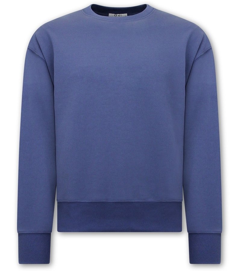 Y-TWO Basic Oversize Fit Sweatshirt - Blue