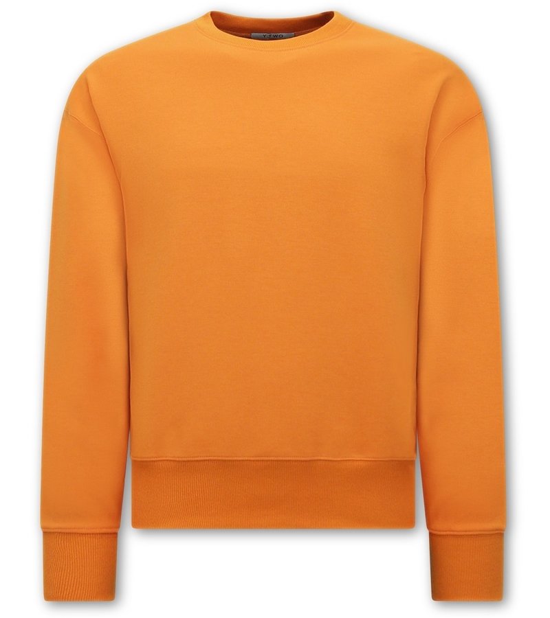 Y-TWO Basic Oversize Fit Sweatshirt- Orange