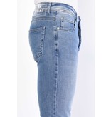 True Rise Men's Slim Fit Jeans Stretch Pants - DC-015 - Blue