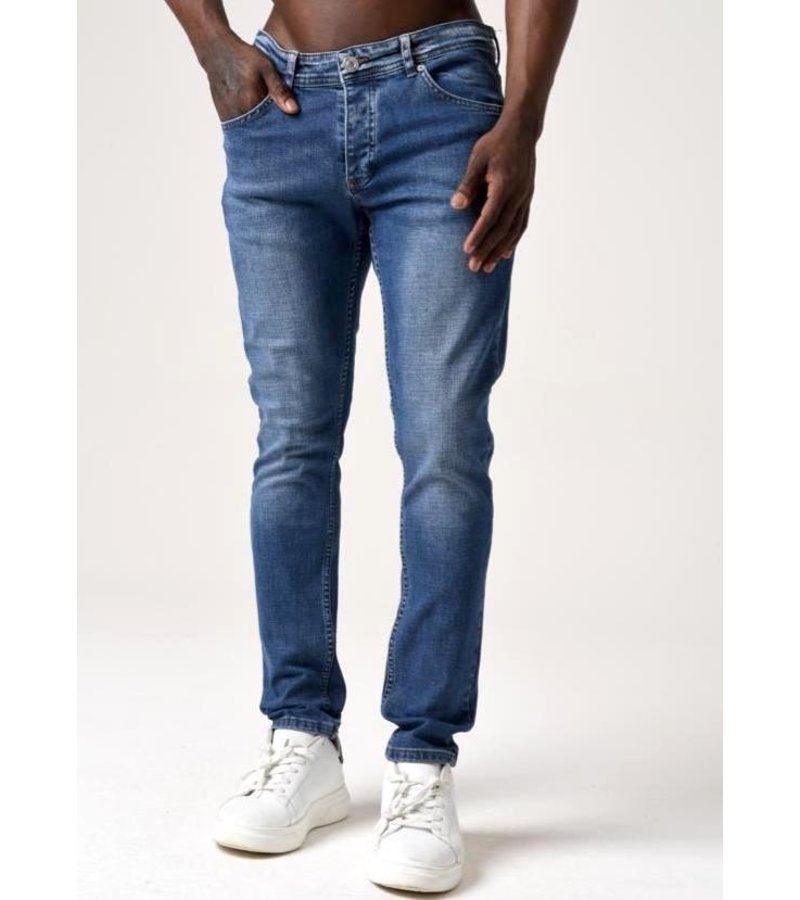 True Rise Classic Men's Jeans Slim Fit - DC-018 - Blue