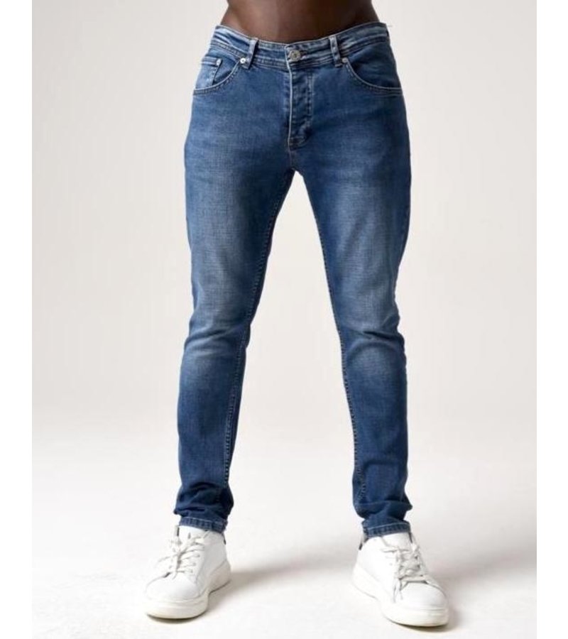 True Rise Classic Men's Jeans Slim Fit - DC-018 - Blue