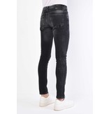 Local Fanatic Men's Slim Fit Jeans with Ripped - 1056 - Grey