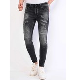Local Fanatic Gray Men's Jeans with Paint Splashes - 1061 - Gray