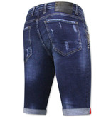 Local Fanatic Men's Short Stud Jeans  - 1025-SH - Blue