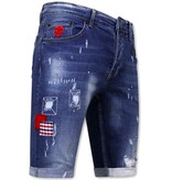 Local Fanatic Men's Shorts with Holes -1030-SH- Blue