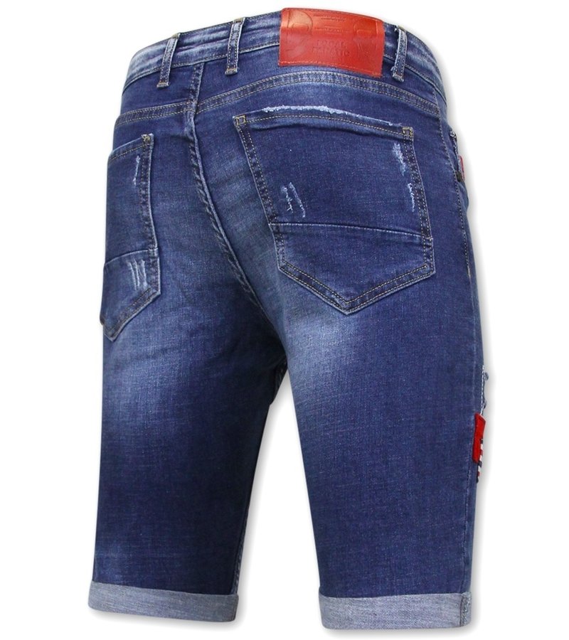 Local Fanatic Men's Shorts with Holes -1030-SH- Blue