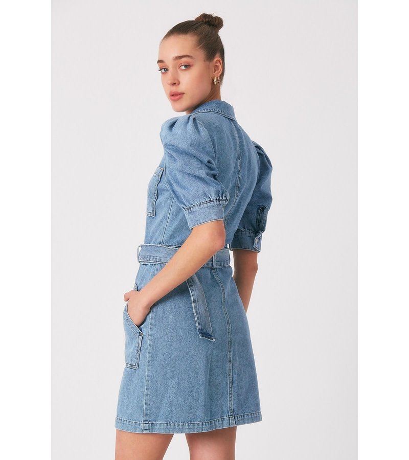 Robin-Collection Denim Denim Dress - D86179 - Blue