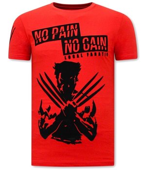 Local Fanatic Wolverine  X Man Printed T Shirt For Men - Red