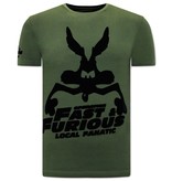 Local Fanatic Fast and Furious Printed T Shirt - Green
