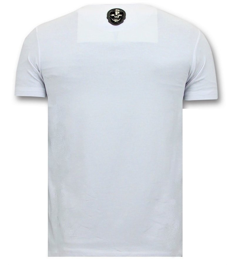 Local Fanatic Mario Printed T-shirt  - White
