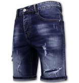 Enos Ripped Jeans Shorts - 9039 - Blue