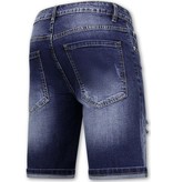 Enos Ripped Jeans Shorts - 9039 - Blue